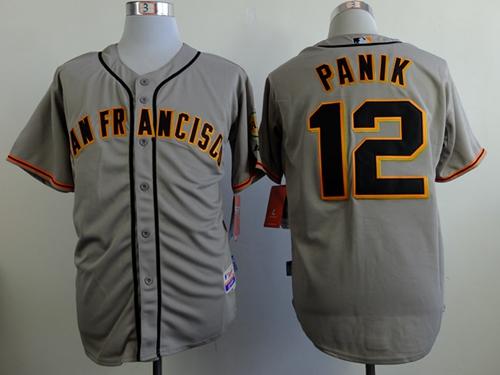 Giants #12 Joe Panik Grey Road Cool Base Stitched MLB Jersey - Click Image to Close